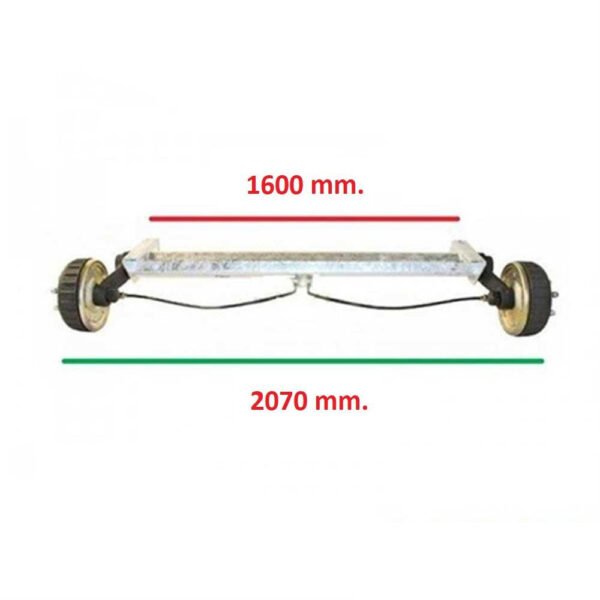 1500 kg Torsiyonlu Aks Frenli Dingil 1600 mm