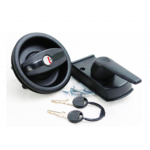 Komple Karavan Kapı Kilidi Takım Siyah Dairesel Sağ - Görsel 4