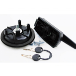 Komple Karavan Kapı Kilidi Takım Siyah Dairesel Sağ - Görsel 5