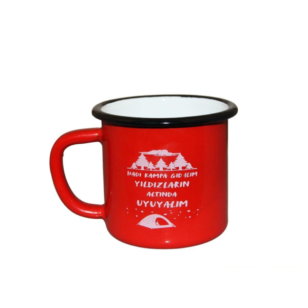 Nurgaz Emaye Kupa Kırmızı2