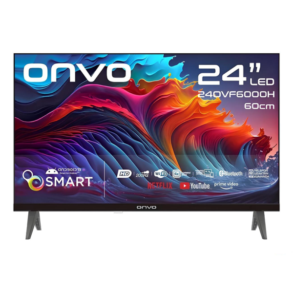 ONVO 12V Android Uydu Alıcılı Karavan TV 24" 60 Ekran