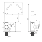 Reich Contur S90 Ceramik Sıcak/Soğuk 360° Dönen Musluk Micro Switch - Görsel 2