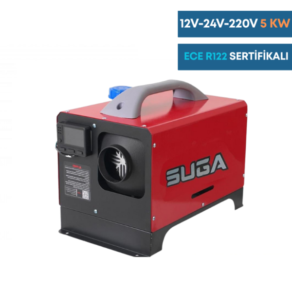 SUGA 12V/24V/220V 5KW Çanta Tipi Portatif Dizel Isıtıcı