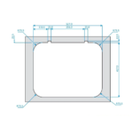 Thetford Üç Gözlü Kapaklı Kare Ocak - Görsel 2